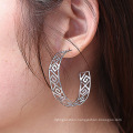 Vintage Chinese National Style Statement Stainless Steel Tribal Earrings
